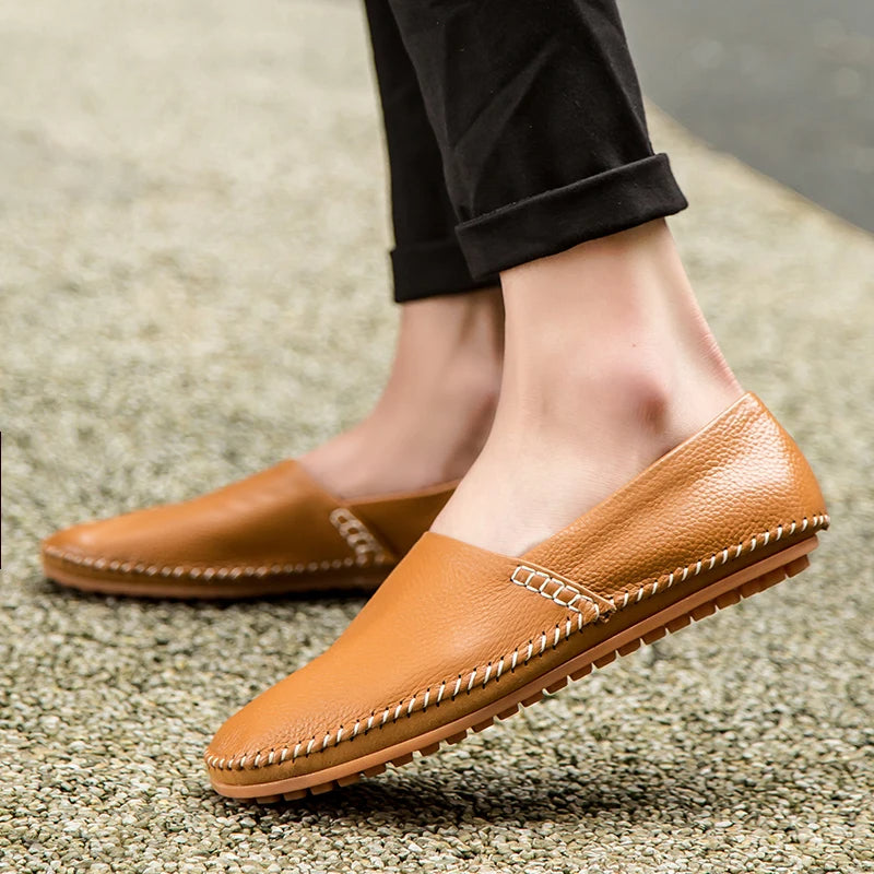 Leichte Leder-Slipper