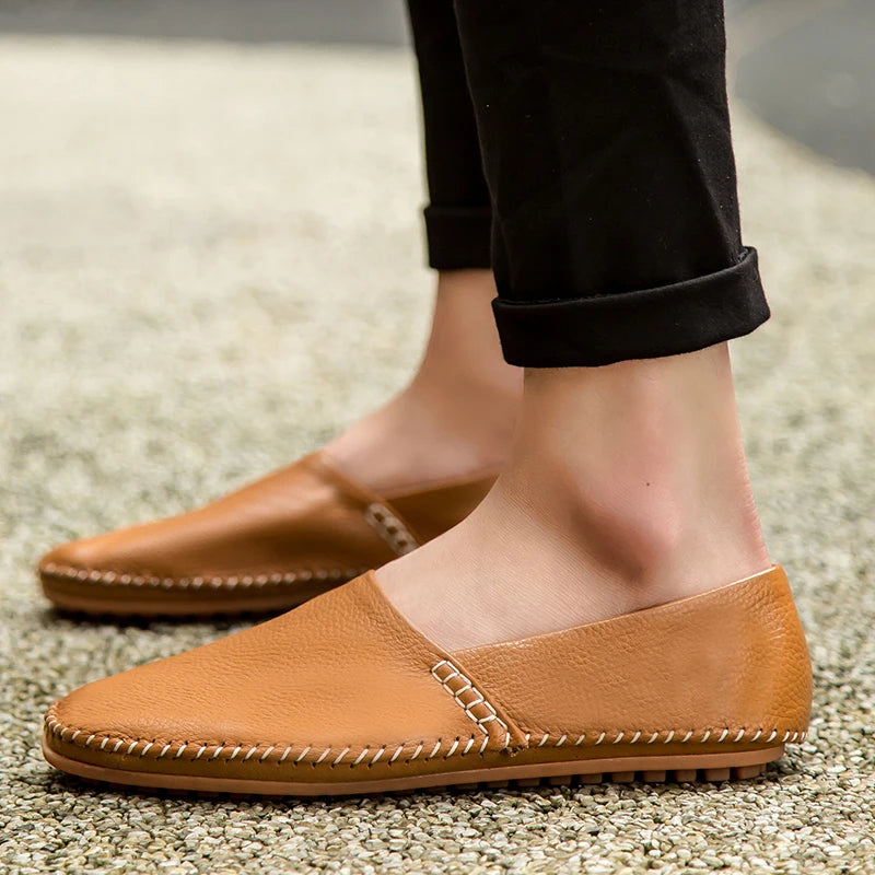 Leichte Leder-Slipper