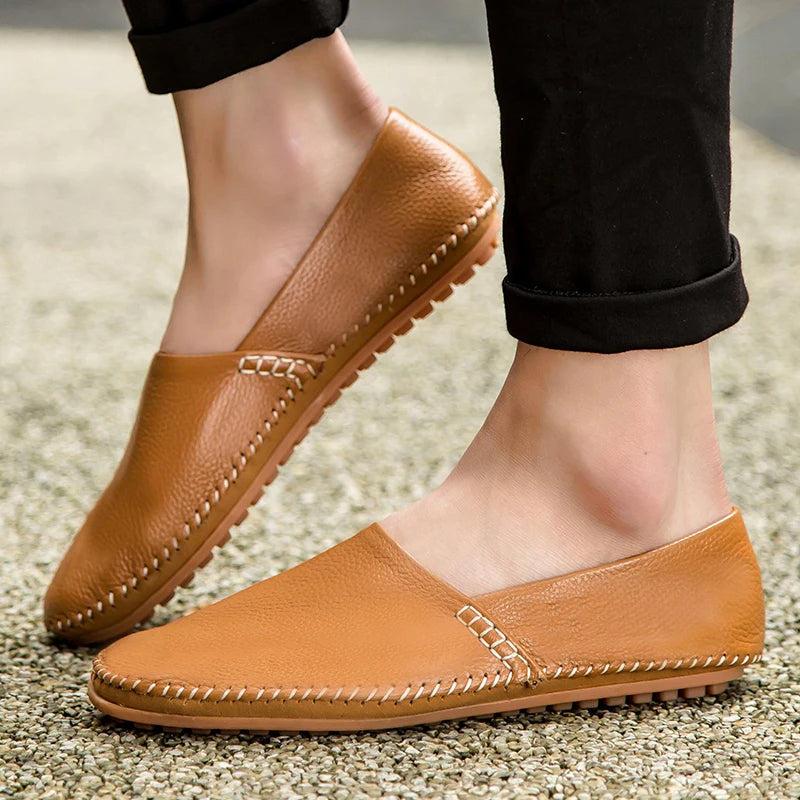 Leichte Leder-Slipper