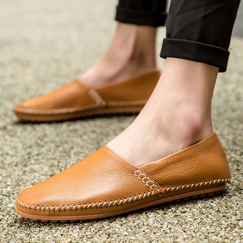 Leichte Leder-Slipper