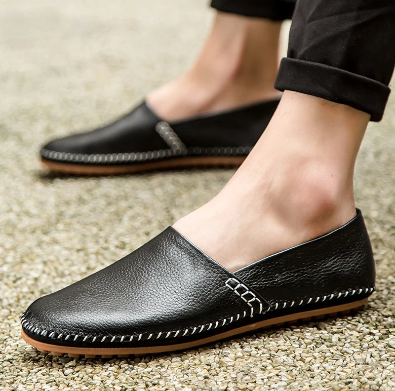 Leichte Leder-Slipper