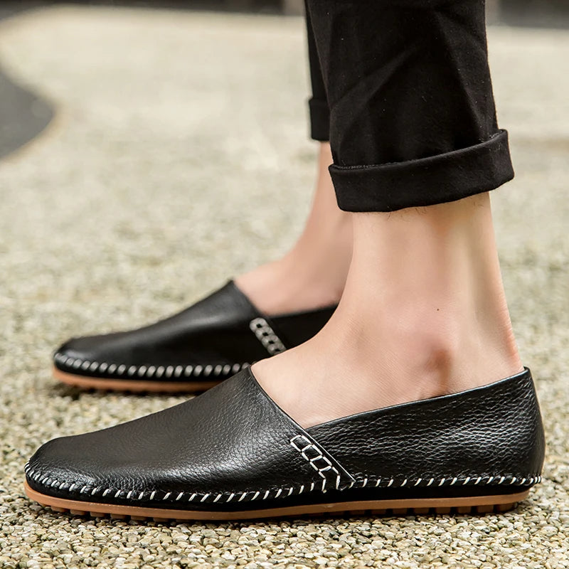 Leichte Leder-Slipper
