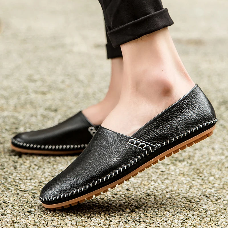 Leichte Leder-Slipper