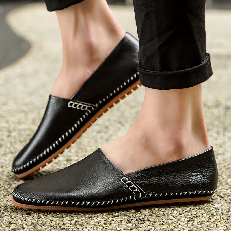 Leichte Leder-Slipper