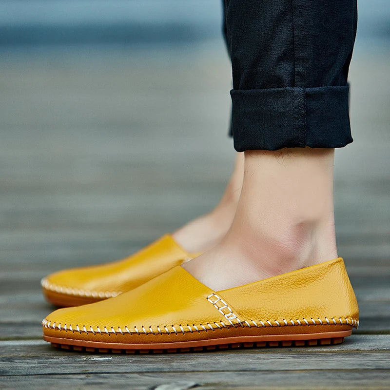 Leichte Leder-Slipper