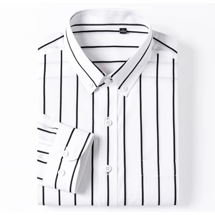 Elegantes gestreiftes Baumwollhemd