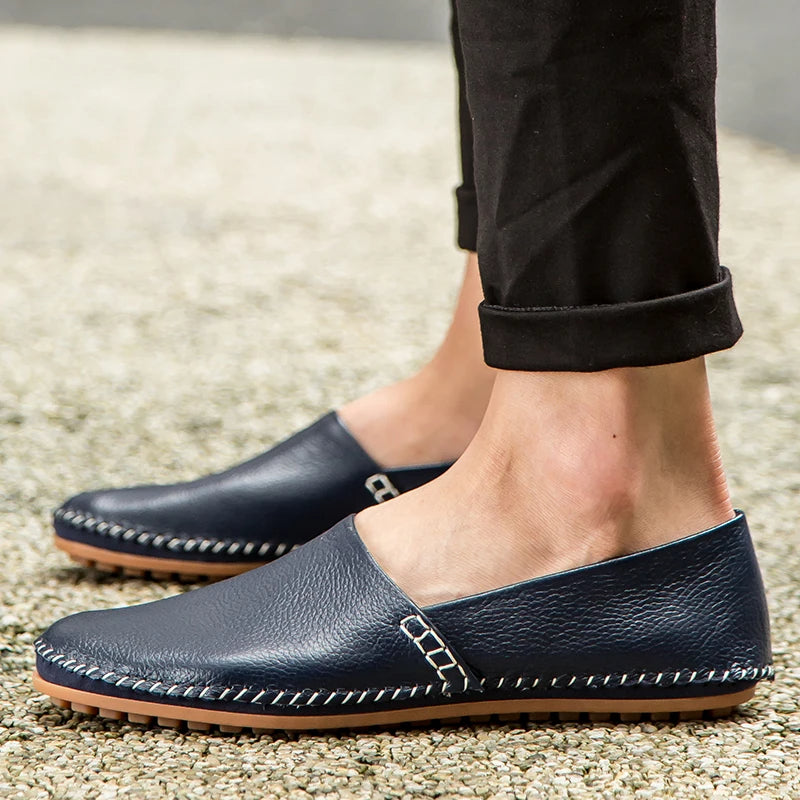 Leichte Leder-Slipper