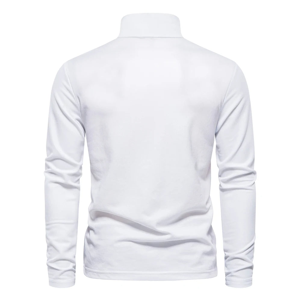 Lässiges langärmeliges Poloshirt