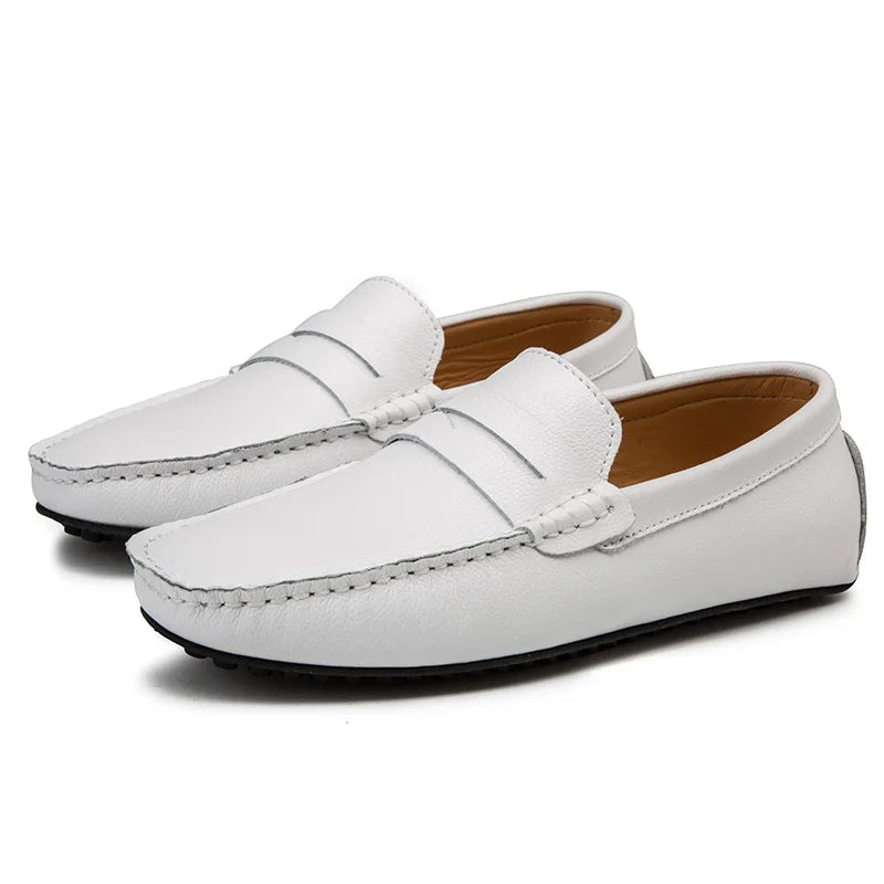 Lässige Sommer-Loafer aus Leder