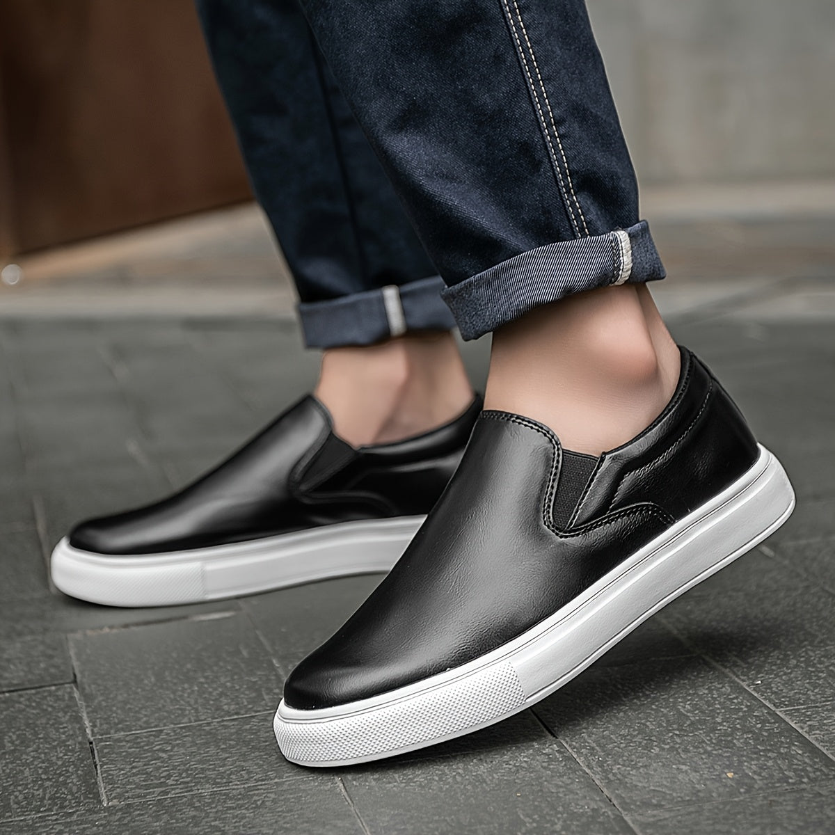 Lässige Slipper aus Leder
