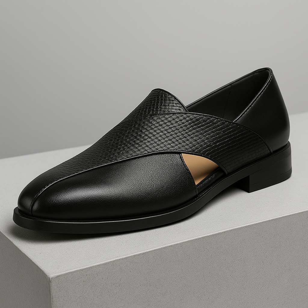 Vintage Leder Halbschuhe