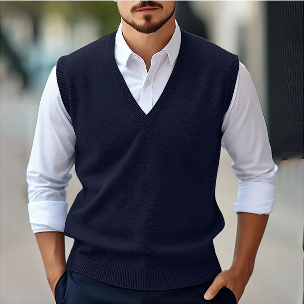 Ärmelloser Pullover