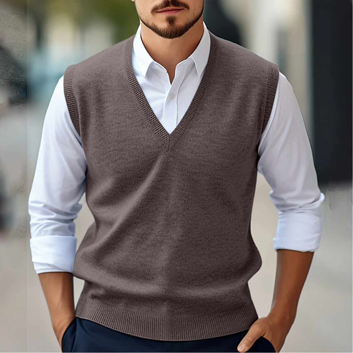 Ärmelloser Pullover