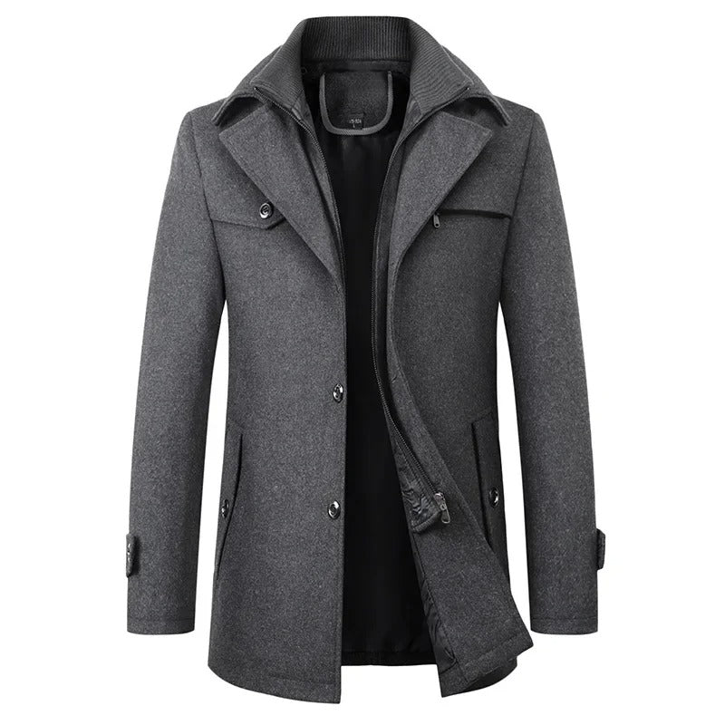 Elegante Winterjacke aus Wolle