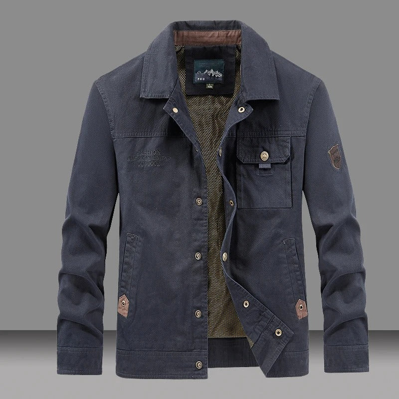 Windbreaker-Jacke aus Baumwolle