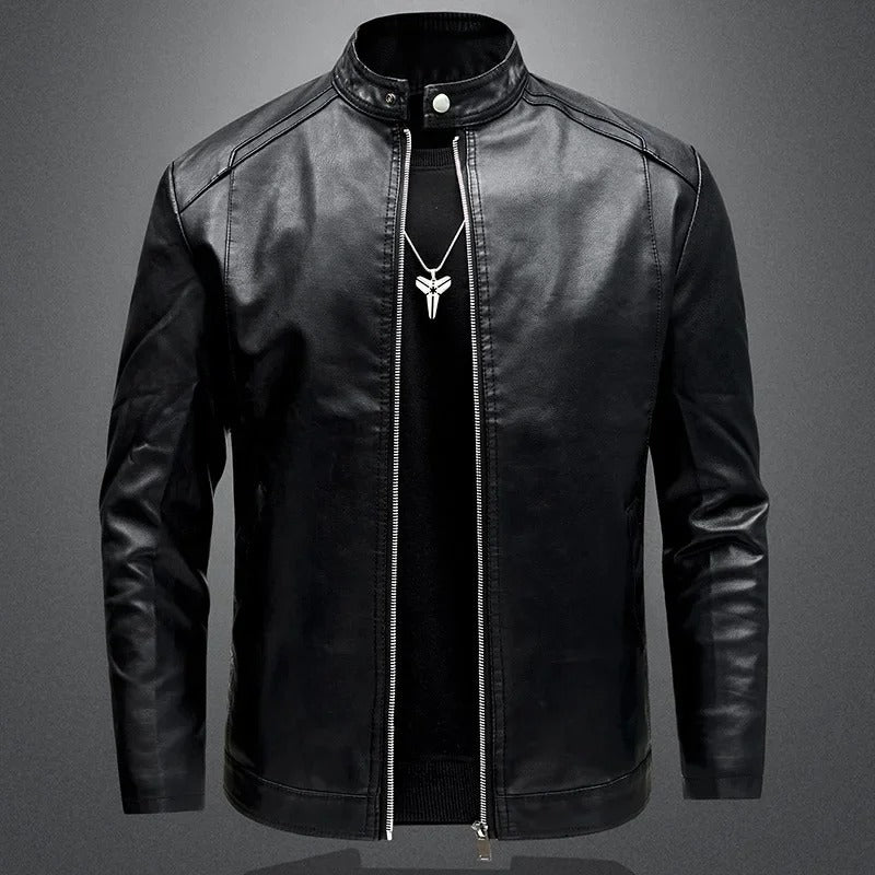 Elegante Herren Biker Lederjacke