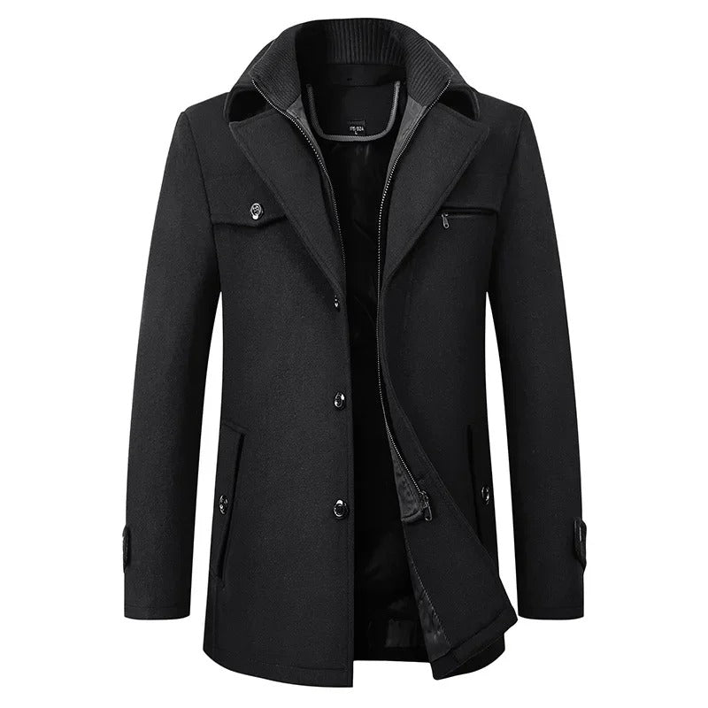 Elegante Winterjacke aus Wolle