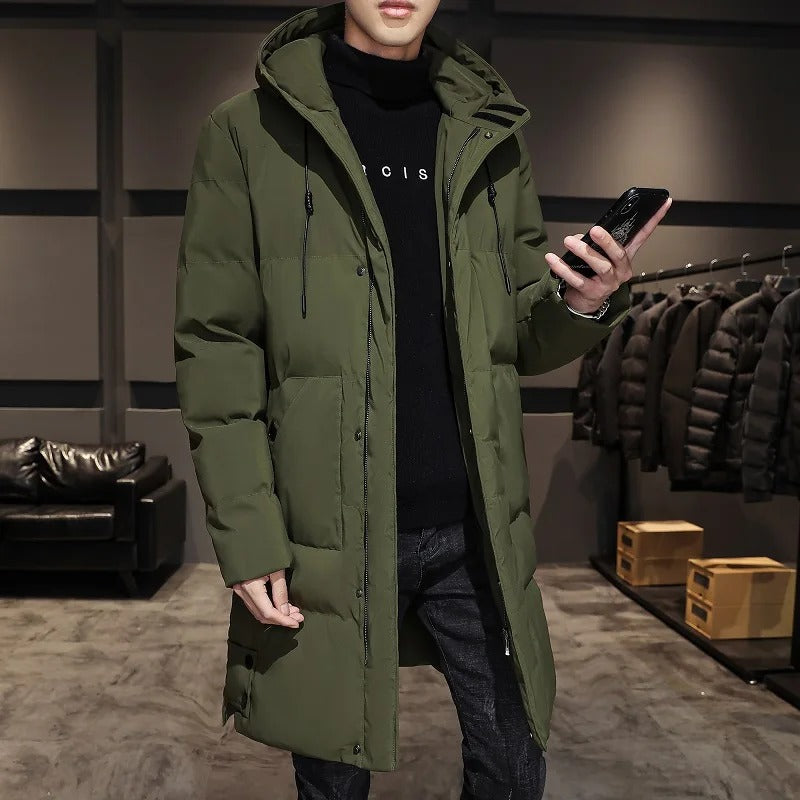 Elegante lange Winterjacke