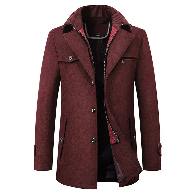 Elegante Winterjacke aus Wolle