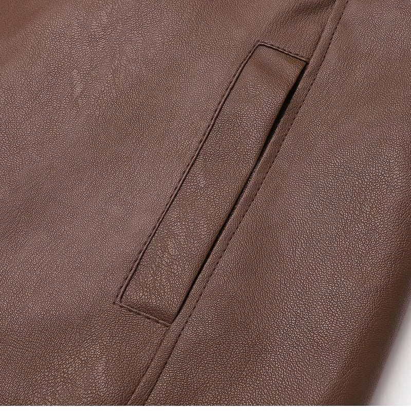 Vintage Fleece gefütterte Lederjacke