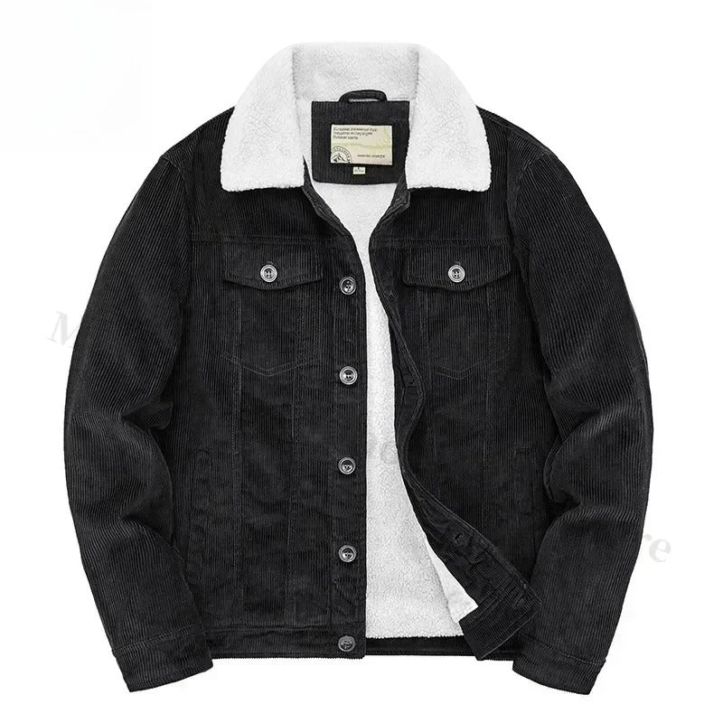 Cordjacke mit Kaschmir-Futter