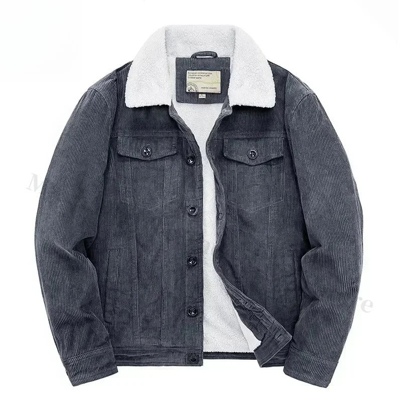 Cordjacke mit Kaschmir-Futter