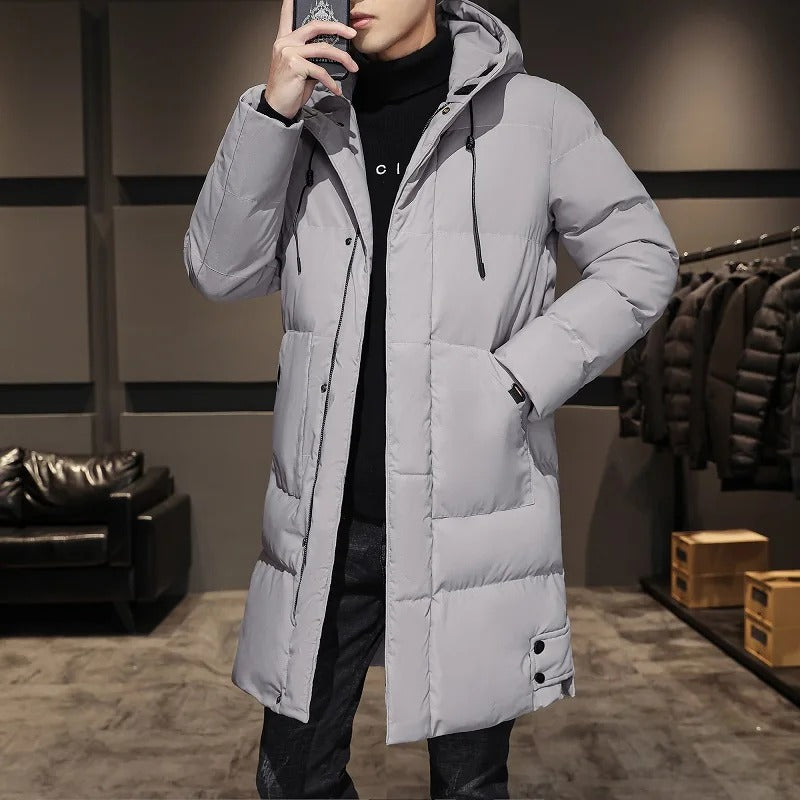 Elegante lange Winterjacke