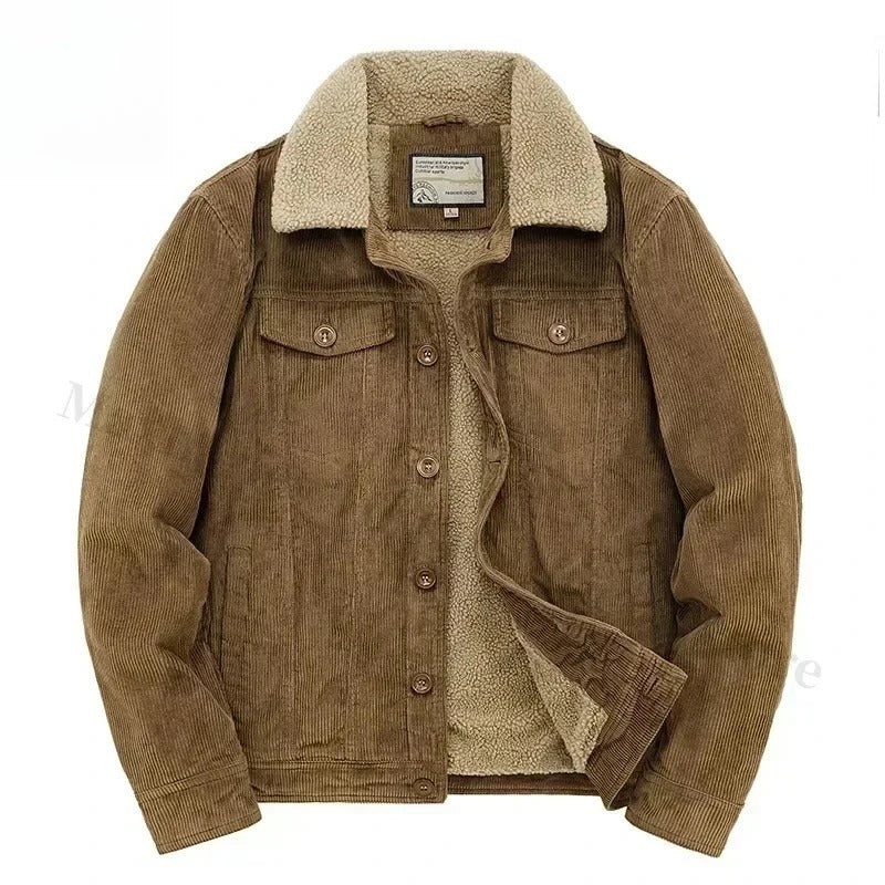Cordjacke mit Kaschmir-Futter