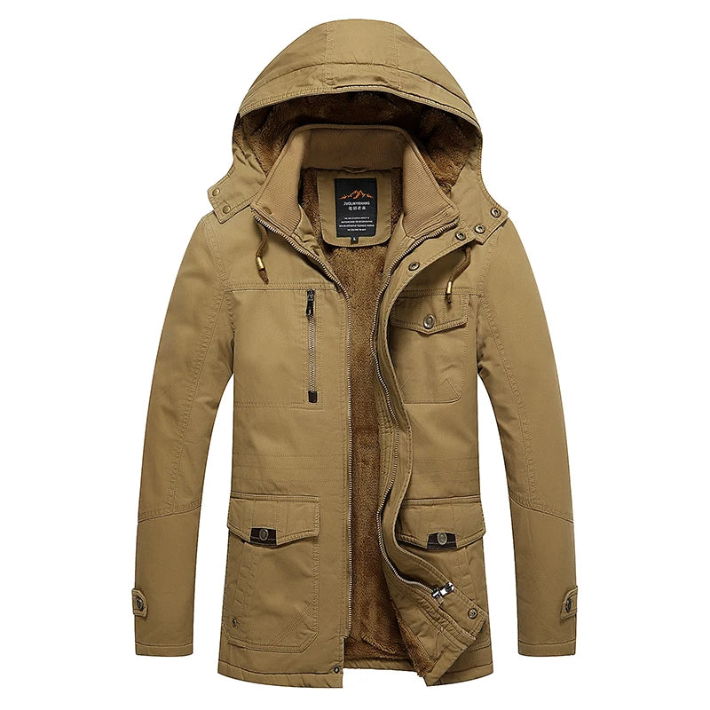 Elegante wattierte Winterjacke aus Baumwolle