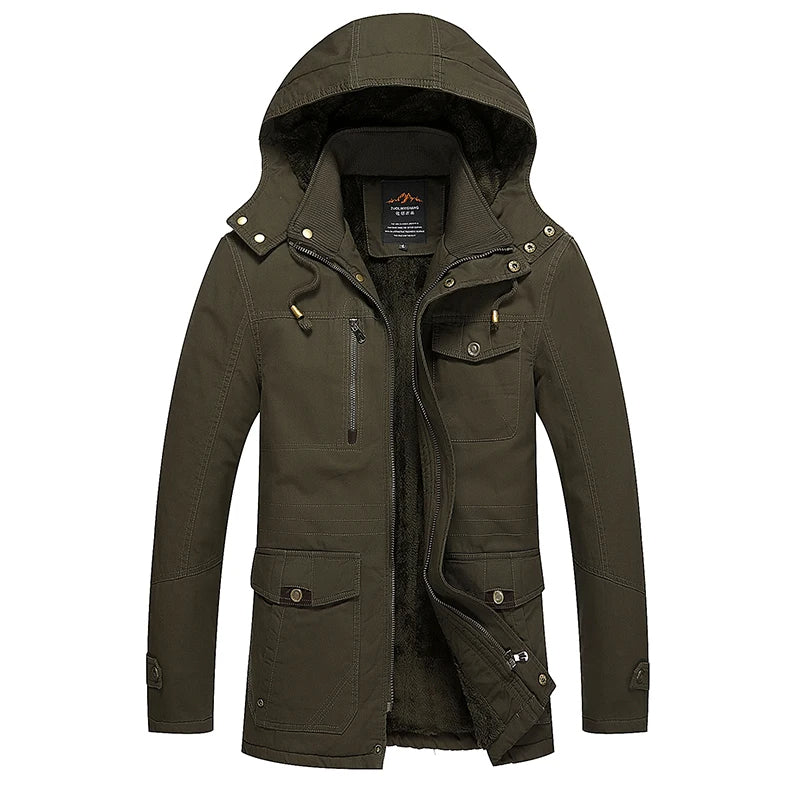 Elegante wattierte Winterjacke aus Baumwolle
