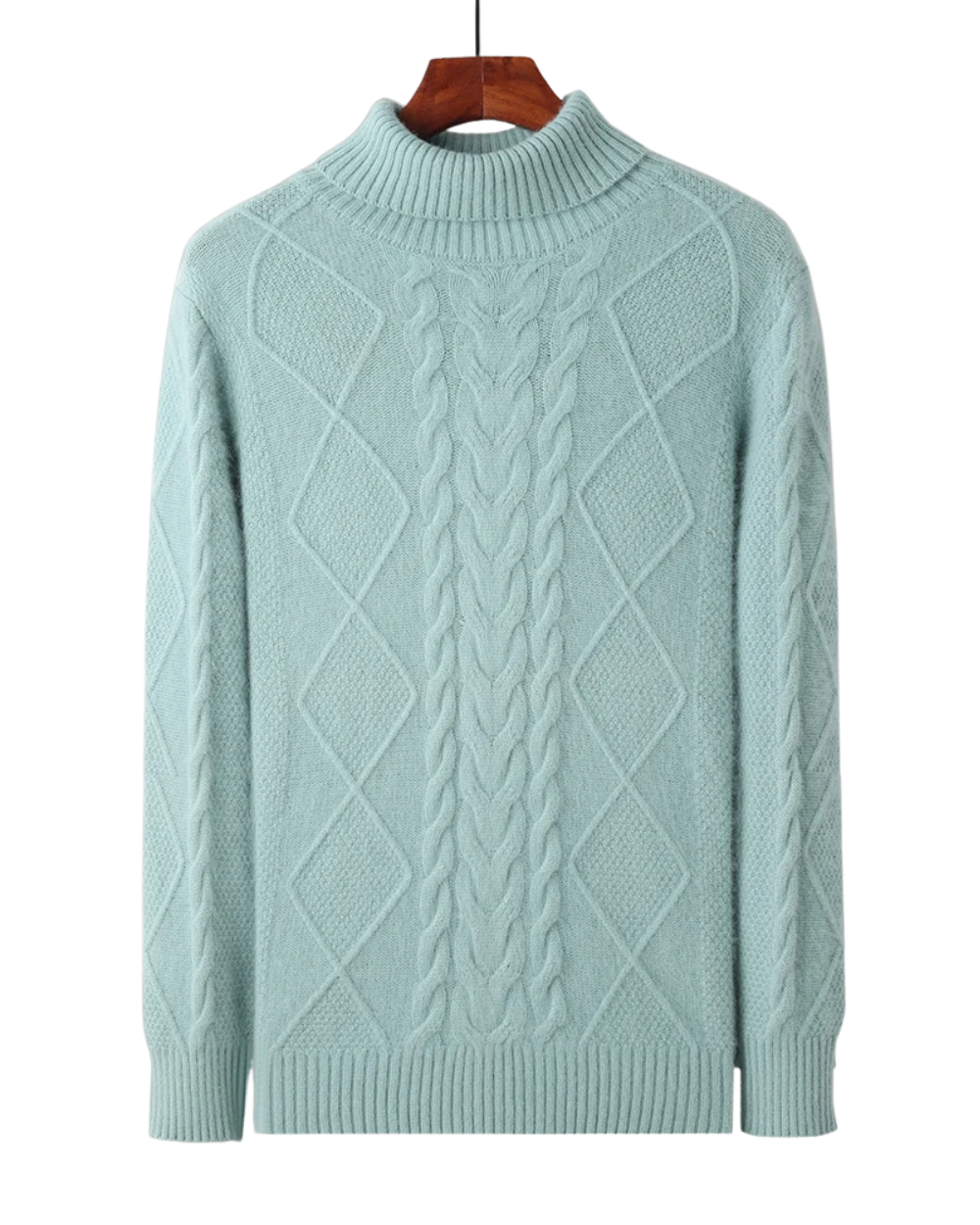 Elegant gemusterter Kaschmirpullover