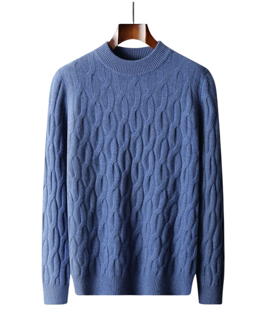 Elegant gemusterter Kaschmirpullover