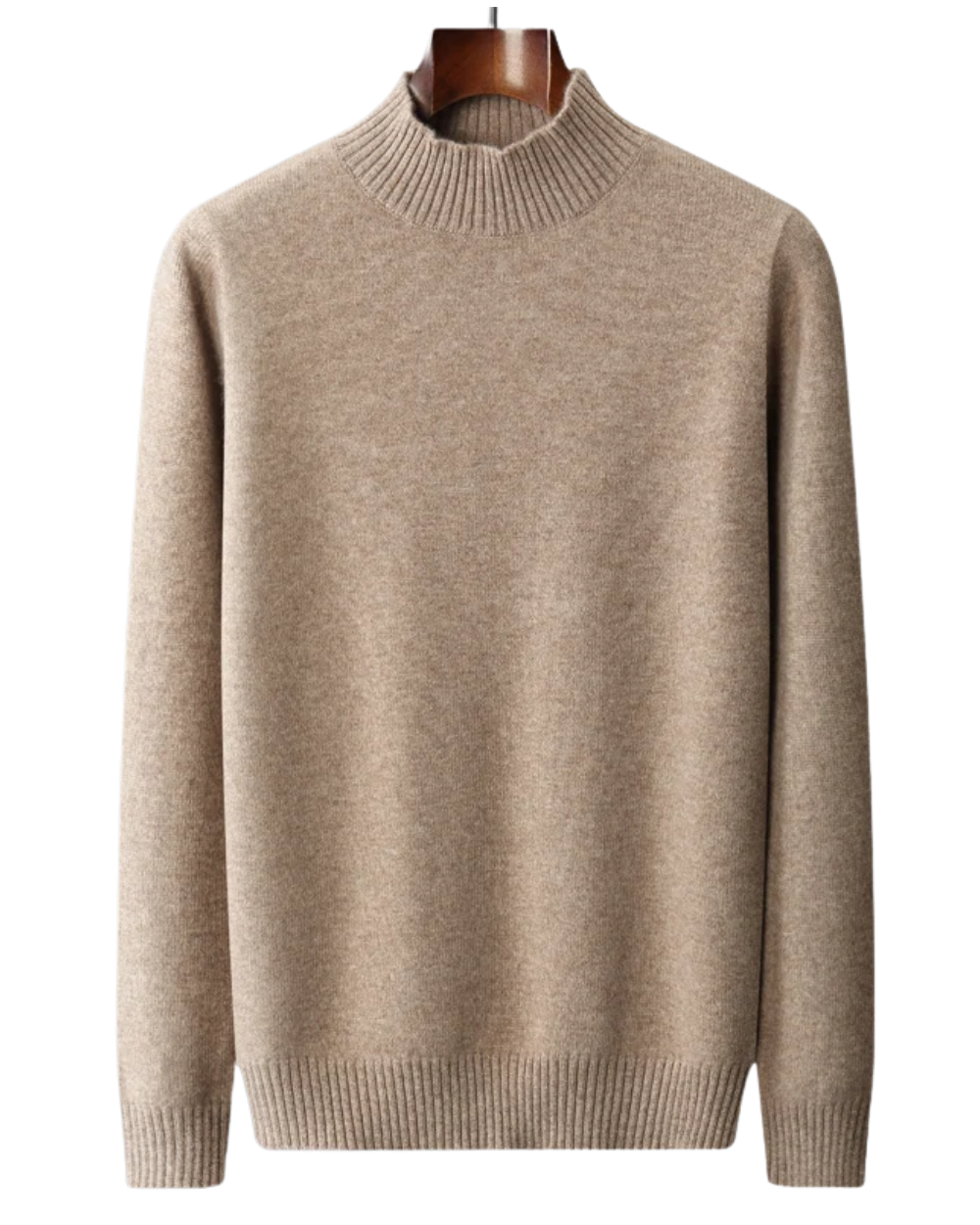 Eleganter Rollkragenpullover aus Merinowolle mit hohem Kragen