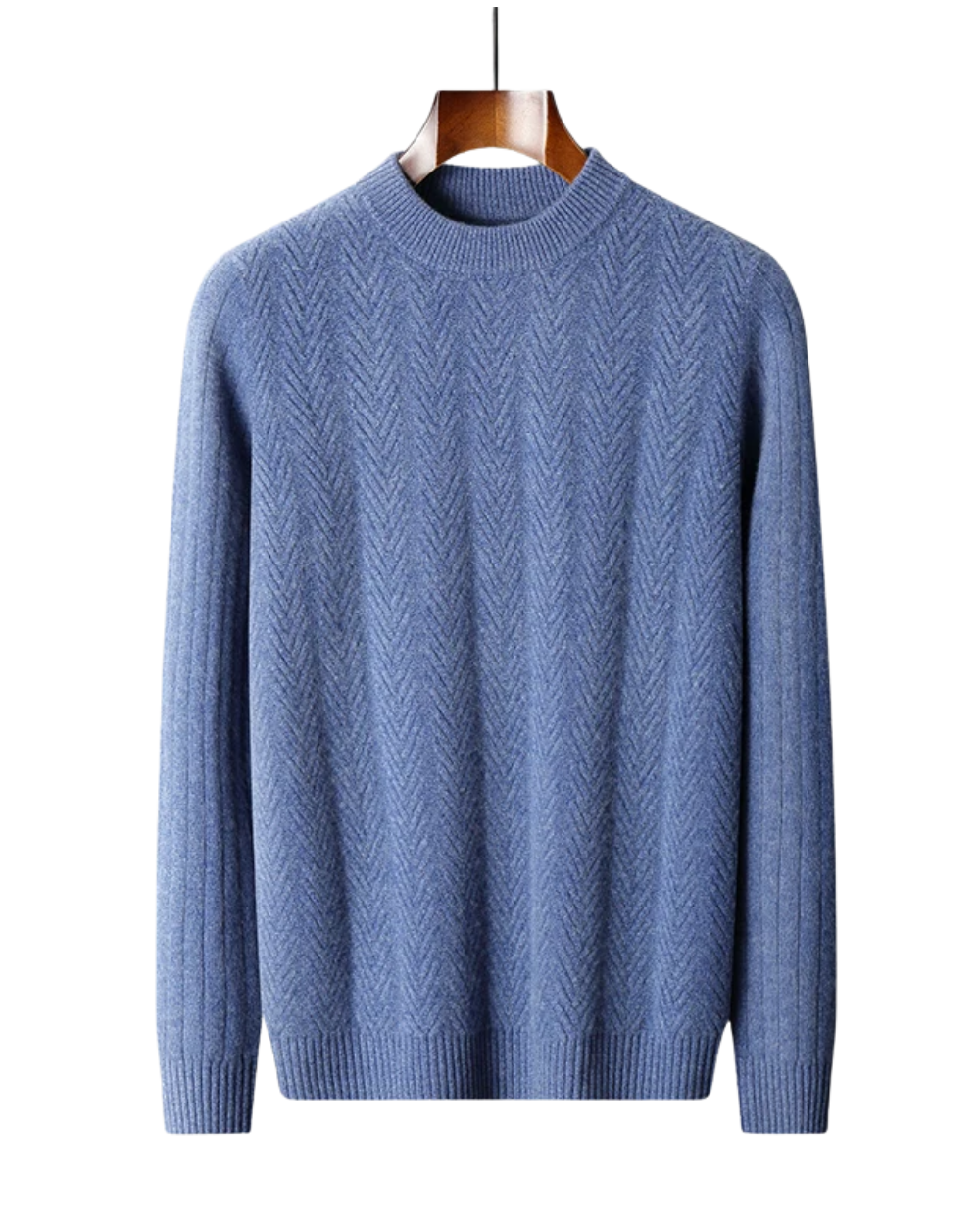 Eleganter, dick gewebter Kaschmirpullover