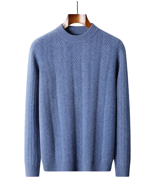 Eleganter, dick gewebter Kaschmirpullover