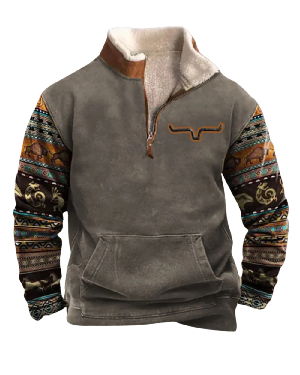 Vintage Pullover mit Reißverschluss