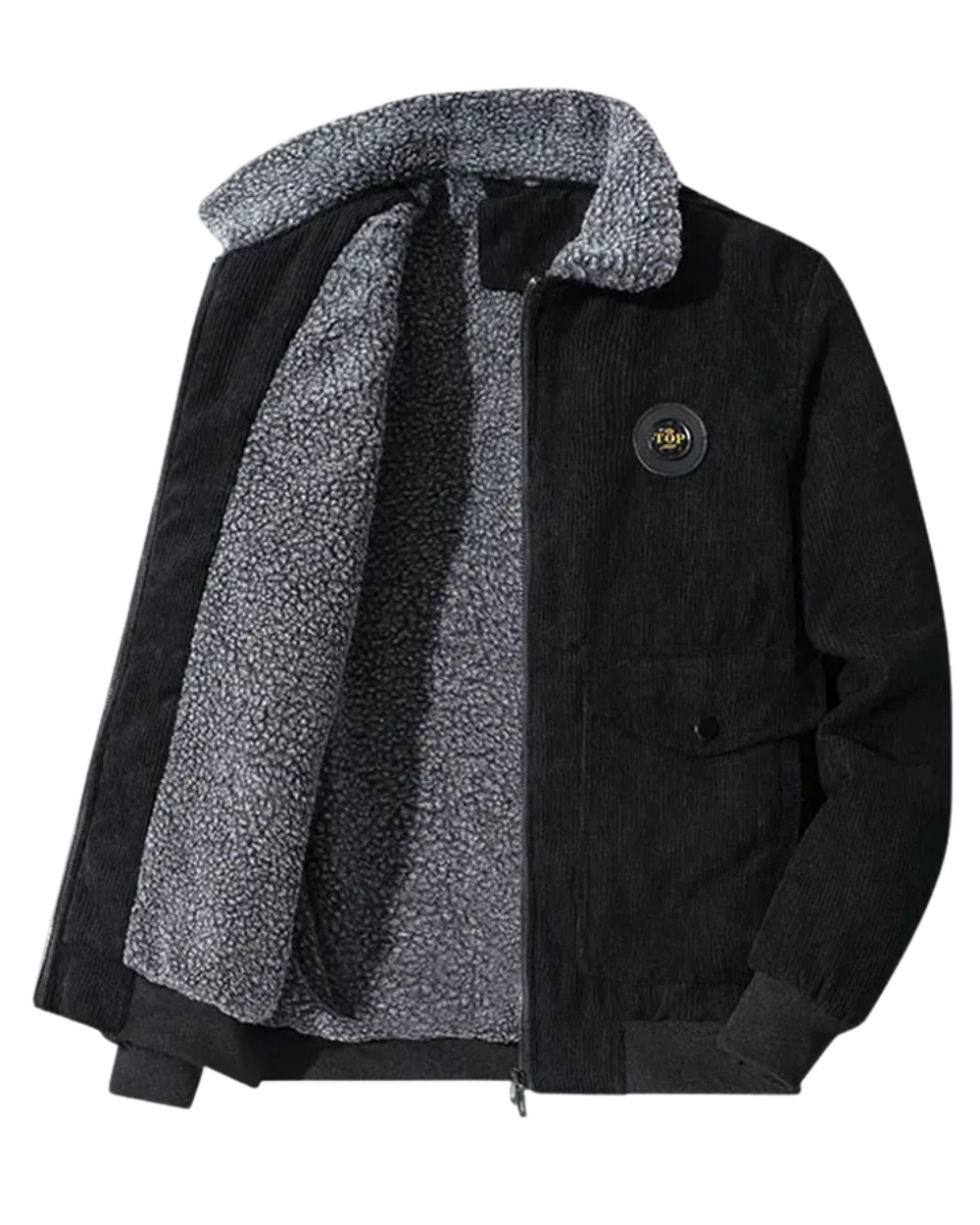 Elegante mit Fleece gefütterte Cordjacke