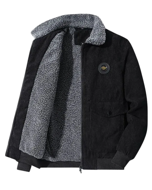 Elegante mit Fleece gefütterte Cordjacke