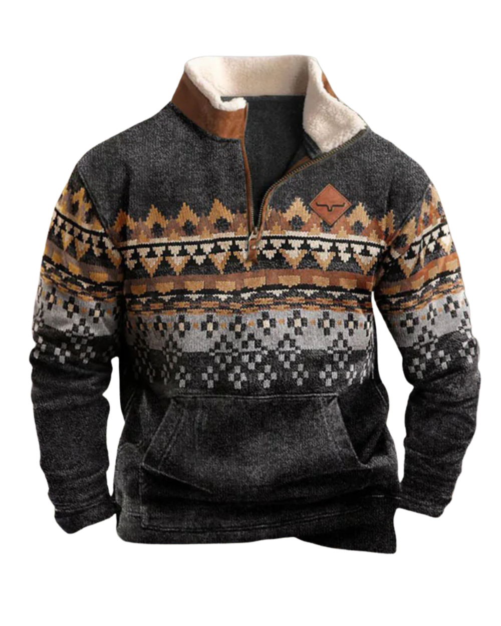 Vintage Pullover mit Reißverschluss