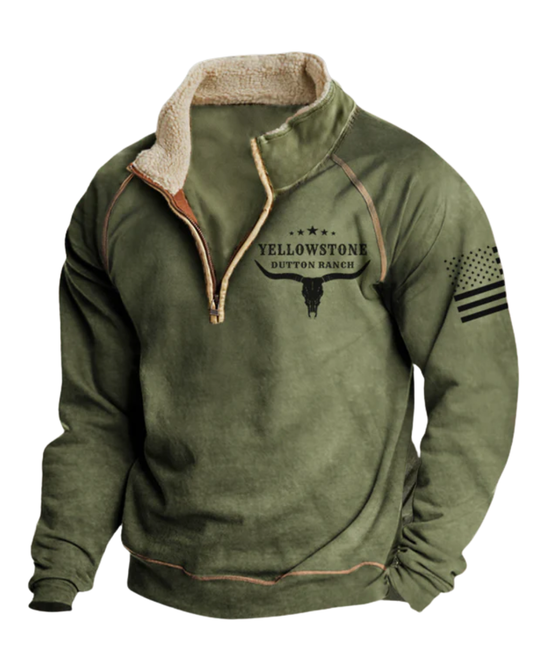 Vintage Pullover mit Reißverschluss