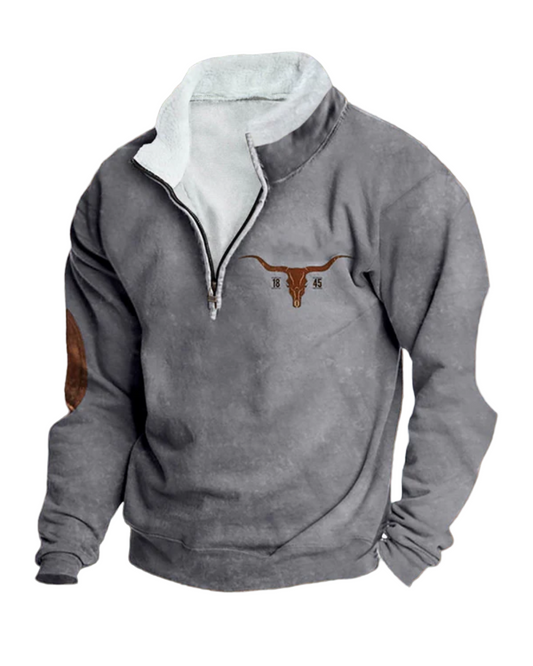 Vintage Pullover mit Reißverschluss