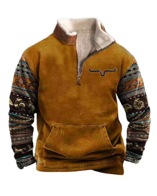 Vintage Pullover mit Reißverschluss