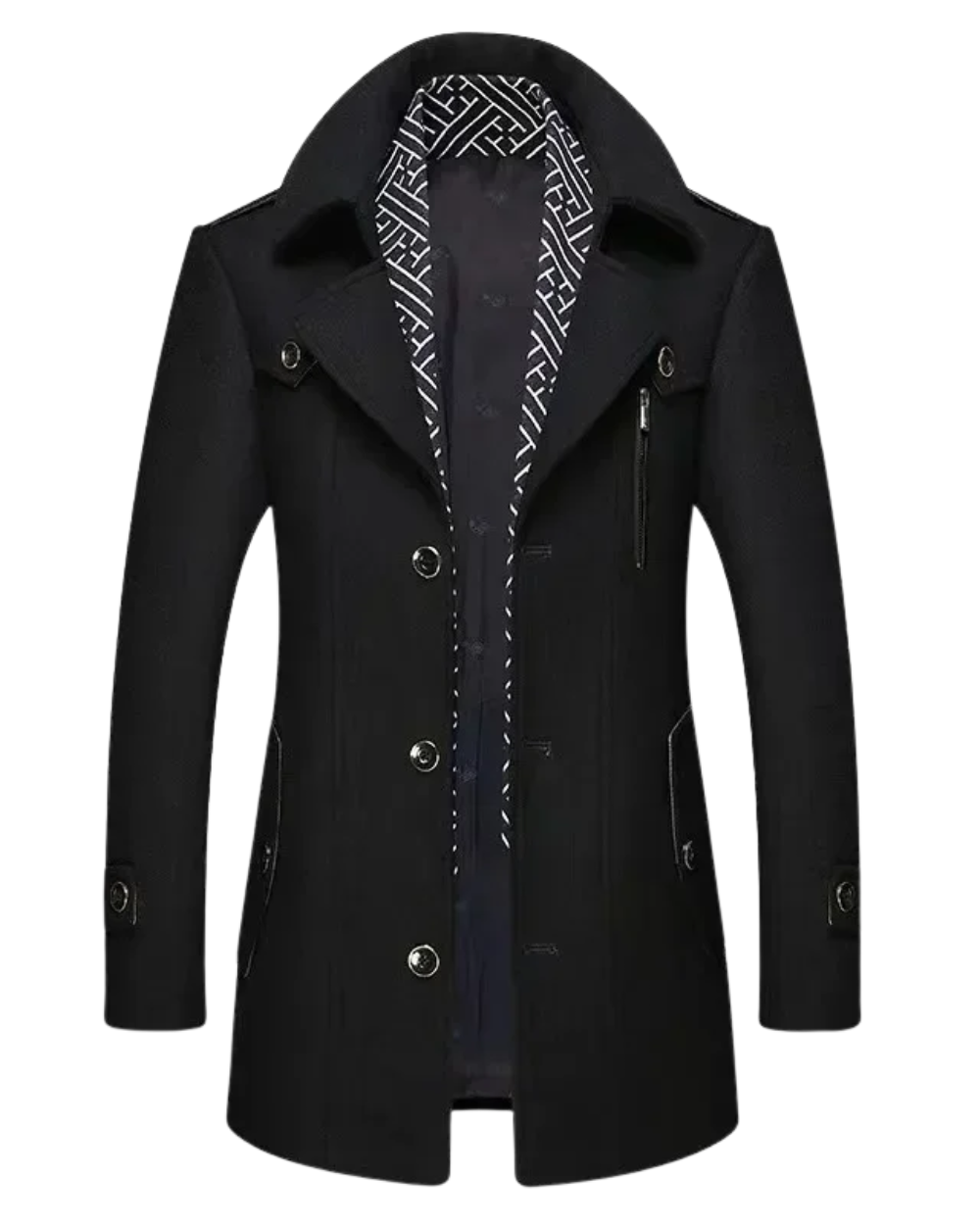 Eleganter Trenchcoat aus Wolle