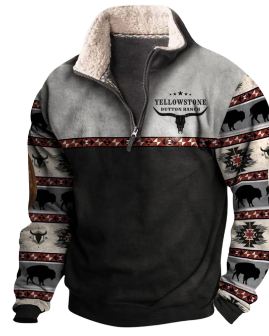 Vintage Pullover mit Reißverschluss