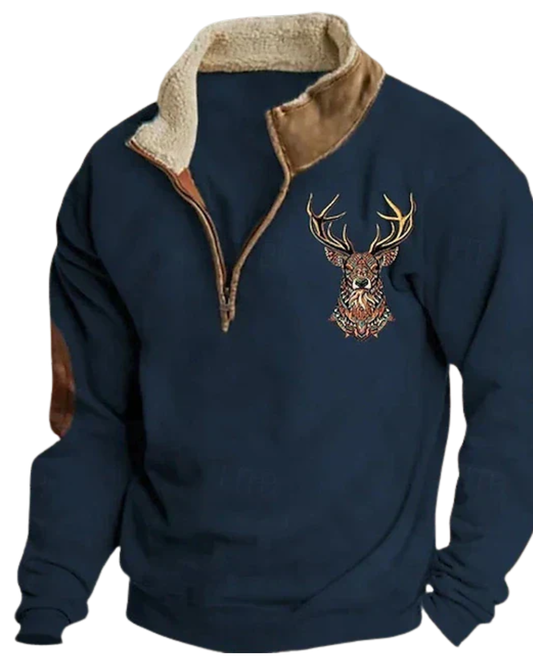 Vintage Pullover mit Reißverschluss