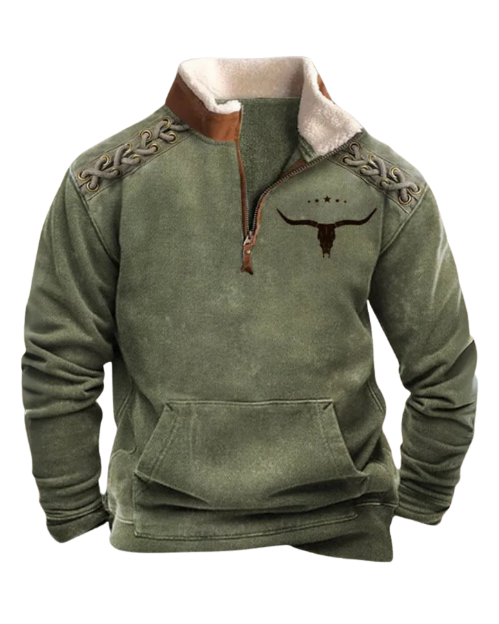 Vintage Pullover mit Reißverschluss