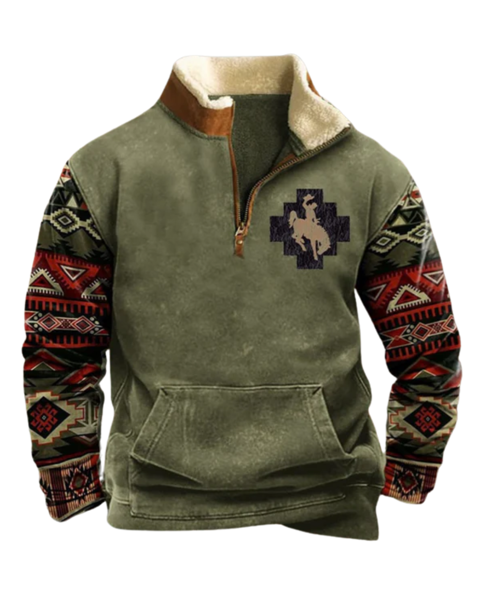 Vintage Pullover mit Reißverschluss