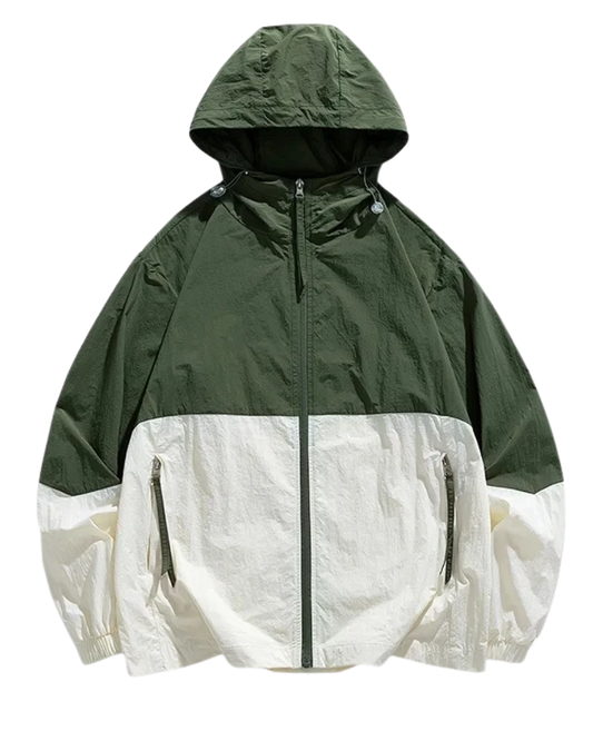 Windbreaker-Jacke mit Kapuze