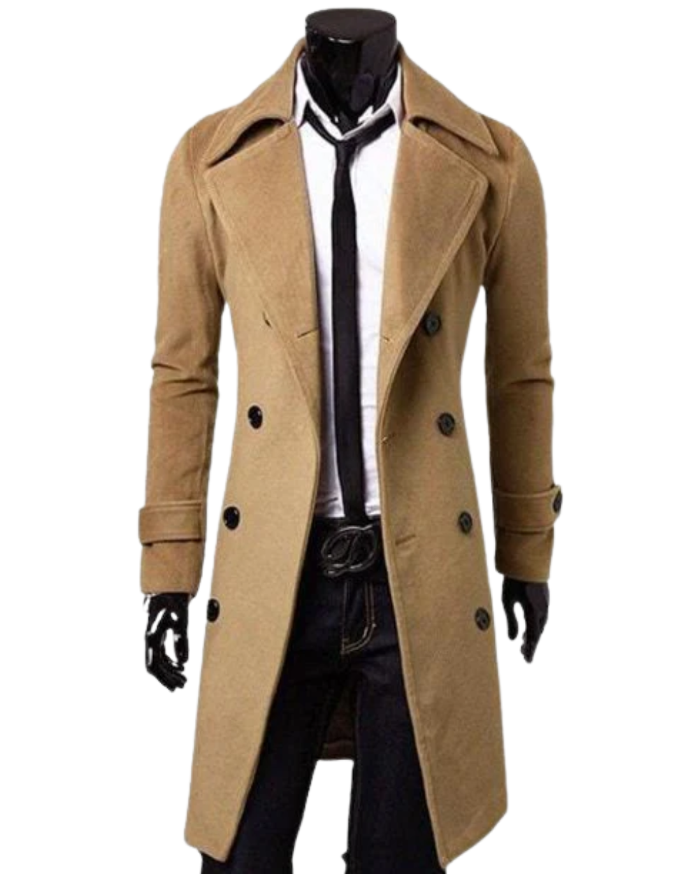 Eleganter langer Trenchcoat