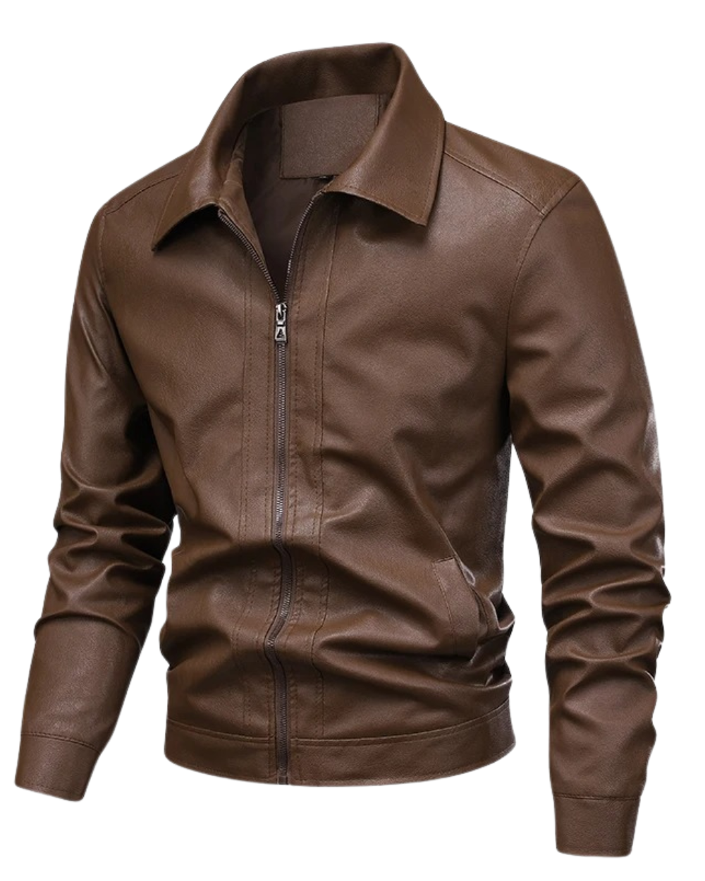 Elegante winddichte Lederjacke